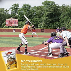 Premium Orchard lightly salted seeds pack highlighting sea salt flavor.
