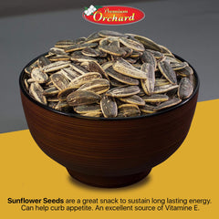 Premium Orchard resealable bag of sunflower seeds for fresh, travel-friendly snacking