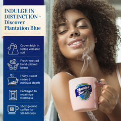 Ground Plantation Blue Tradition coffee for quick, flavorful brews.