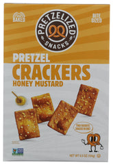 Pretzelized Snacks Cracker Pretzl Honey Mustard packshot shows premium ingredients for everyday snacking.