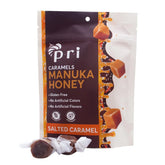 P.R.I Manuka Honey Salted Caramels packshot highlights a premium giftable treat.