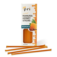 P.R.I Manuka Honey Sticks front label with MGO 60+ for quality