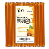 P.R.I Manuka honey sticks packaging for convenient on-the-go use.
