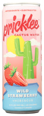 Pricklee Water Cactus Wild Strawberry bottle on ice for a refreshing sip