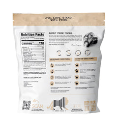Pride Foods Rice 'N Grinds ingredients close-up showcases natural, gluten-free rice.