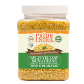 Pride Of India mung dal jar front view, premium protein-rich lentils.