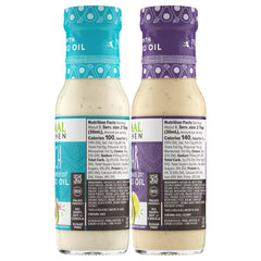 Primal Kitchen Caesar dressing bottle pouring; rich, velvety flavor for wraps and dips.
