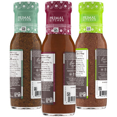 Primal Kitchen balsamic vinaigrette bottle delivers tangy glaze for salads and sides.