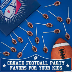 Primary Colors Candy Raspberry Football Lollipops, individually wrapped for sharing
