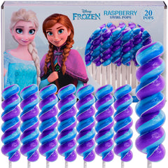 Primary Colors Candy frozen lollipops swirl 20pk in festive wrappers