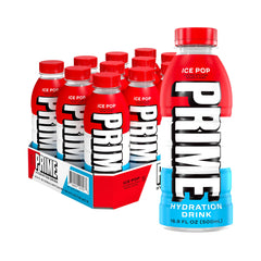 PRIME Hydration Ice Pop bottle pour demonstrates easy, effective hydration after workouts.