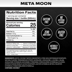 Prime Hydration META MOON being poured for quick on-the-go hydration.