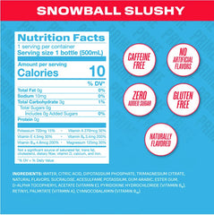 Snowball Slushy being poured into a glass showing bold flavor.