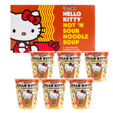 Prince Katsu Hello Kitty hot and sour ramen cup in a 6-pack for quick meals