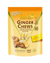 Prince of Peace lemon ginger candy pieces for on-the-go stomach comfort.