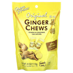 Prince Of Peace Ginger Chews Original bag showing gluten-free packaging.
