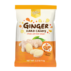 Prince Of Peace ginger hard candy 1kg bag, perfect for a quick spicy bite and refreshing break
