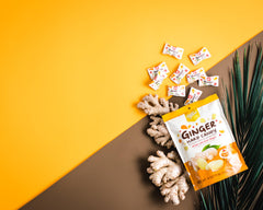 4 oz bag of ginger candy ready to grab when you need a quick pick-me-up.
