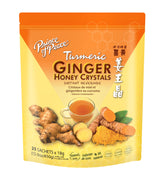 Prince of Peace ginger honey crystals turmeric sachet close-up for quick soothing flavor