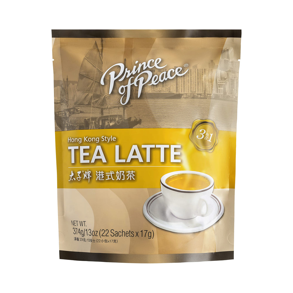 Prince of Peace Hong Kong Style Tea Latte cup shows creamy texture for a comforting break.