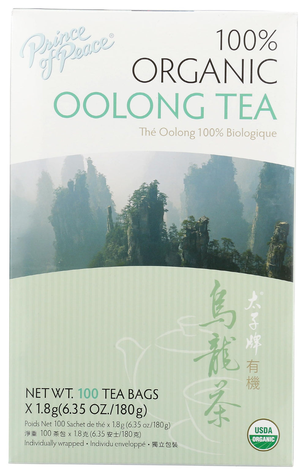 Prince of Peace Organic Oolong Tea bags ready for quick brewing