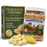 Princeton Popcorn Signature Easy Pop kernels ready to heat for large mushroom pops.