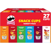 Pringles variety pack box front view showing 27 cups