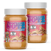 Professor Nutz Organic Peanut Butter jar on shelf showing protein-rich spread.