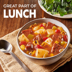 Progresso Pitmaster served in a steaming bowl for comfort at home