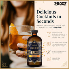 PROOF SYRUP handcrafted syrup close-up reveals thick texture and natural ingredients.