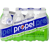 Propel Kiwi Strawberry bottle demonstrates zero-calorie hydration with electrolytes and vitamins for active days.