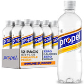 Propel Immune Support bottle in Pineapple Peach flavor for active hydration.