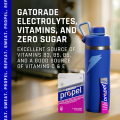 Propel packets close-up showing powder texture and flavor.