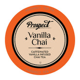 Prospect Tea Co Vanilla Chai pods in packaging, premium single-serve tea for convenient brewing