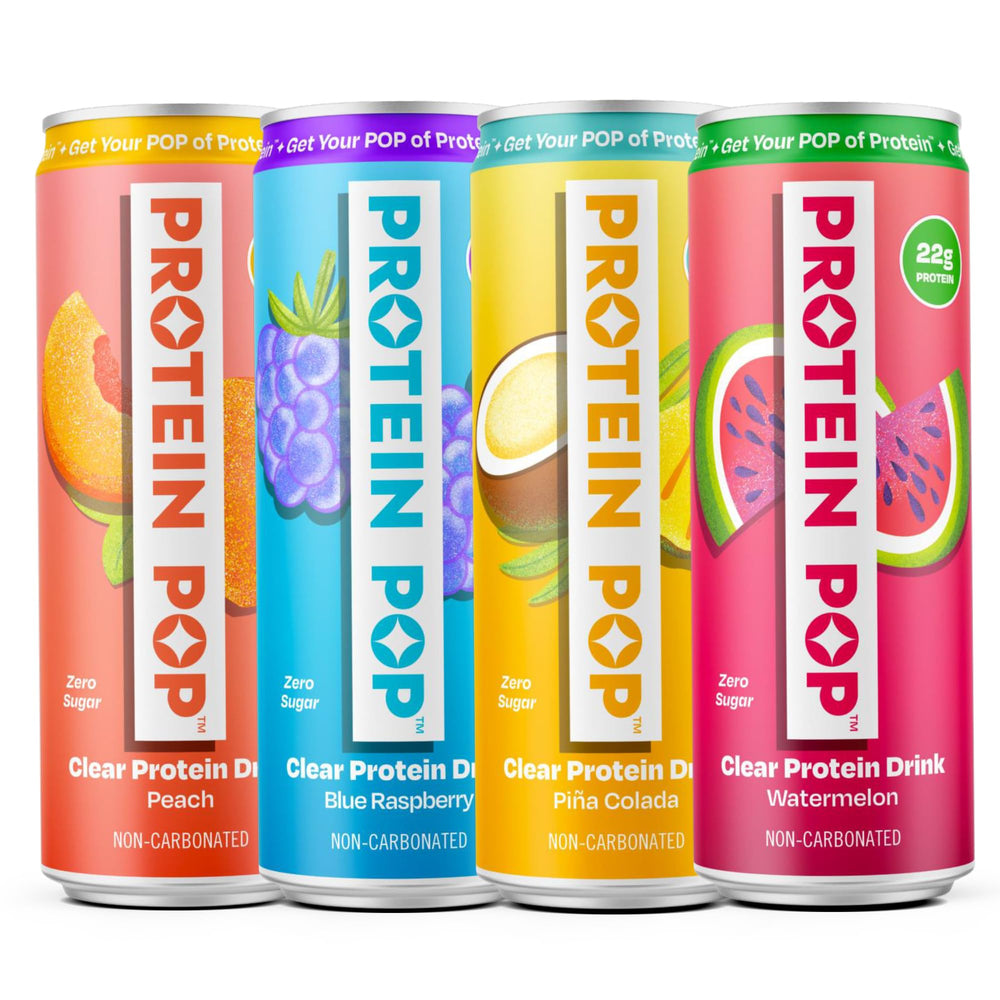 Protein Pop Blue Raspberry can delivers a refreshing 22g protein between meals.