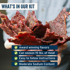 PS Seasoning Jerky Kit cure packets for safe, reliable curing and flavor development.