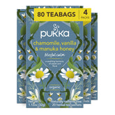 Pukka Calming Chamomile tea bags ready to brew for soothing evenings