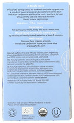 Pukka Herbal Tea pouring boiling water on bag encourages full flavor release.