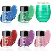 PUPKOLI 5 Colors edible glitter blue on a drink adds vibrant shimmer