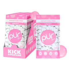 PUR Gum Bubblegum flavor in a resealable bag for easy on-the-go freshness.