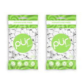 Pur Gum Coolmint pack shot with two 2.8 oz packs for sugar-free freshness.