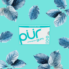 PUR Gum vegan non-GMO kosher label on packaging