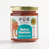 PUR Spices Original Spicy Harissa Paste jar showcasing bold heat.