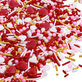 PURBOT Valentines Sprinkles jar display for quick romantic cake decorating