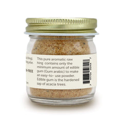 Hing label detail highlights gluten-free, pure asafoetida.