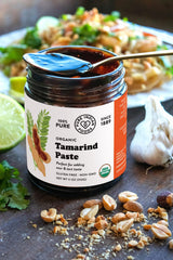 Pure Indian Foods tamarind paste jar closeup showing smooth texture