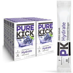 Pure Kick Concord Grape boxes provide convenient hydration for busy days.