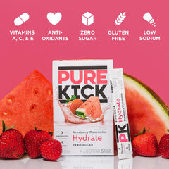 Pure Kick hydration box with six packets for daily use