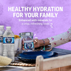 16.9 oz Pure Life bottle showcased for on-the-go hydration.