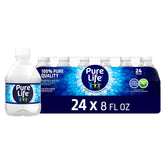 Pure Life 8oz bottle front view with mineral-enhanced refreshing taste
